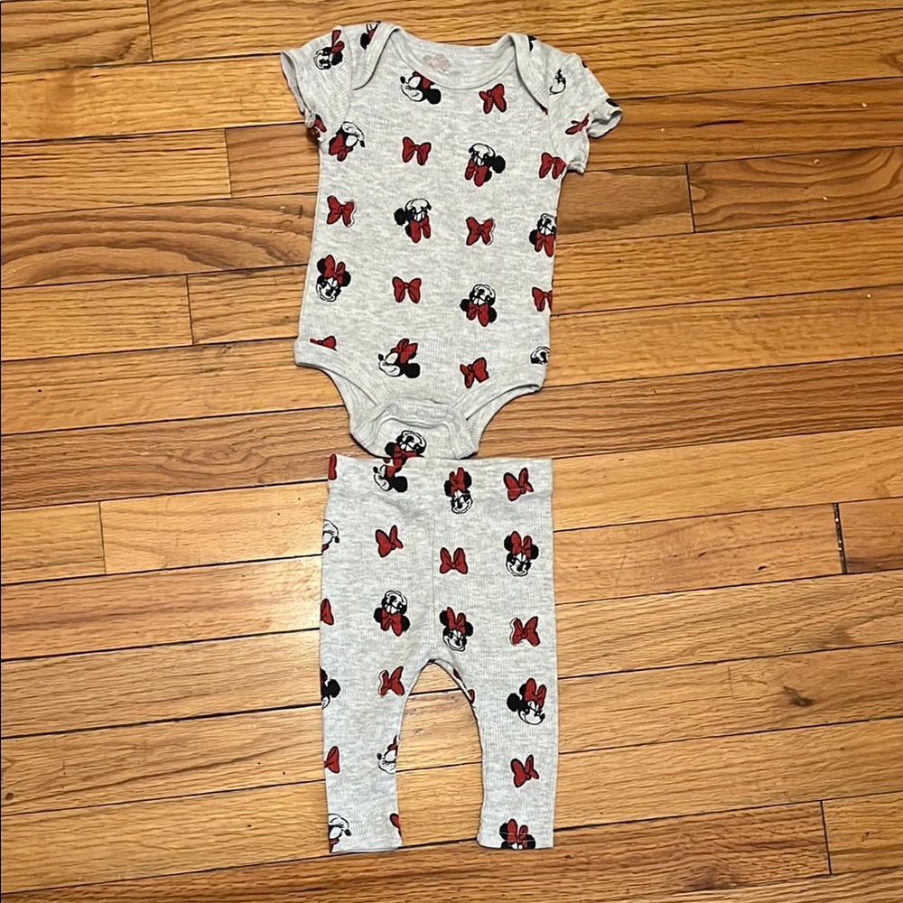 Disney Baby Bodysuit and Leggings Set with Cartoon Print